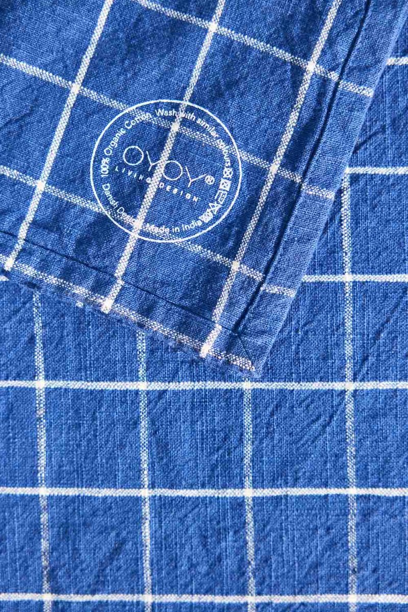 Grid Tablecloth 260x140 cm Napkin L300765 602 Dark Blue White 3 63900b50 b3dd 47ce 81c1 6dec6281104c