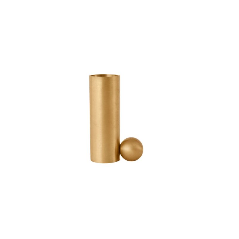 L300232 Palloa Solid Brass Candleholder High