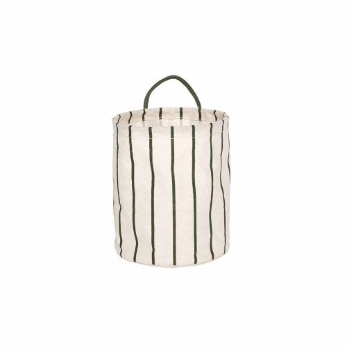 Raita Laundry/Storage Basket in Green / Offwhite 1