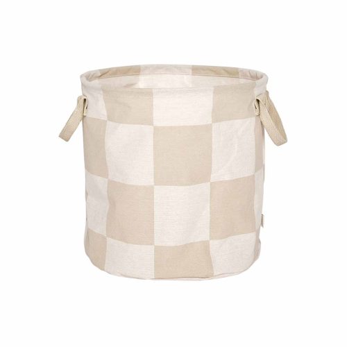 Chess Laundry/Storage Basket in Clay / Offwhite 2